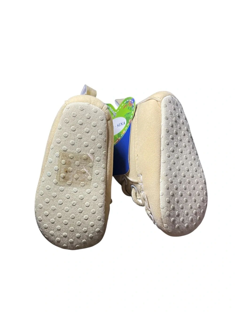 Kids Neutral Beige Canvas Lace-Up Shoes
